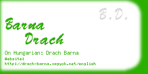 barna drach business card